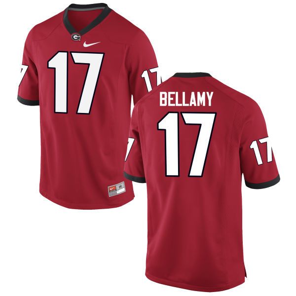 Men Georgia Bulldogs #17 Davin Bellamy College Football Jerseys-Red - Click Image to Close